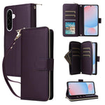 Portafoglio con cerniera e nove slot per carte per Galaxy A08 A06 A07 A57 5G A37