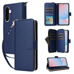 Custodia portafoglio in pelle con cerniera e nove slot per carte per Galaxy A36