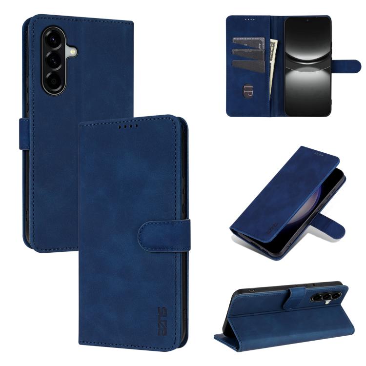 Custodia in pelle di vitello con texture AZNS Skin Feel per Galaxy A08 5G, A18
