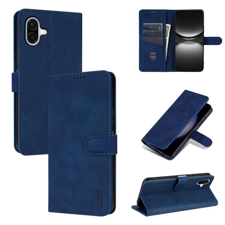 Custodia in pelle di vitello con texture AZNS Skin Feel per Galaxy A08 5G, A18
