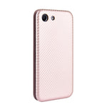 Custodia flip in fibra di carbonio con slot per schede per Sony Xperia Ace, 1