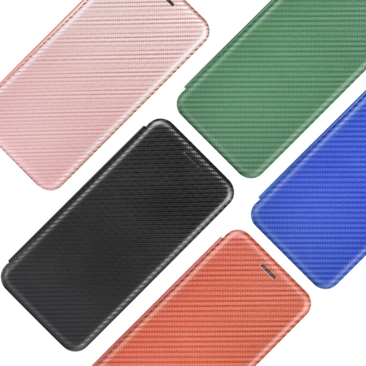 Custodia flip in fibra di carbonio con slot per schede per Sony Xperia Ace, 1