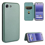 Custodia flip in fibra di carbonio con slot per schede per Sony Xperia Ace, 1