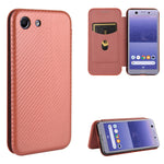 Custodia flip in fibra di carbonio con slot per schede per Sony Xperia Ace, 1
