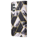 Custodia in pelle con cuciture effetto marmo bronzato per Samsung Galaxy S25+