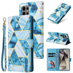 Custodia in pelle con cuciture effetto marmo bronzato per Samsung Galaxy S25+