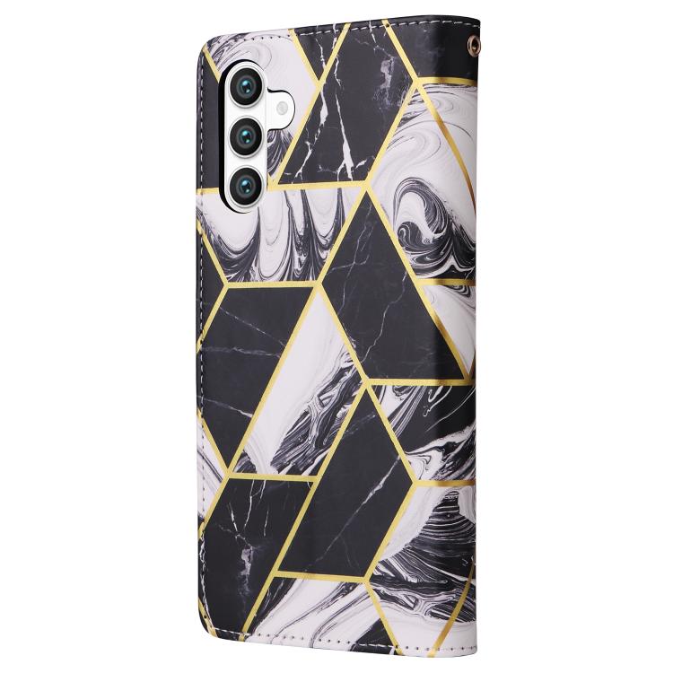 Custodia in pelle con cuciture effetto marmo per Samsung Galaxy S26+ 5G e