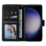 Custodia in pelle con cuciture effetto marmo per Samsung Galaxy S26+ 5G e