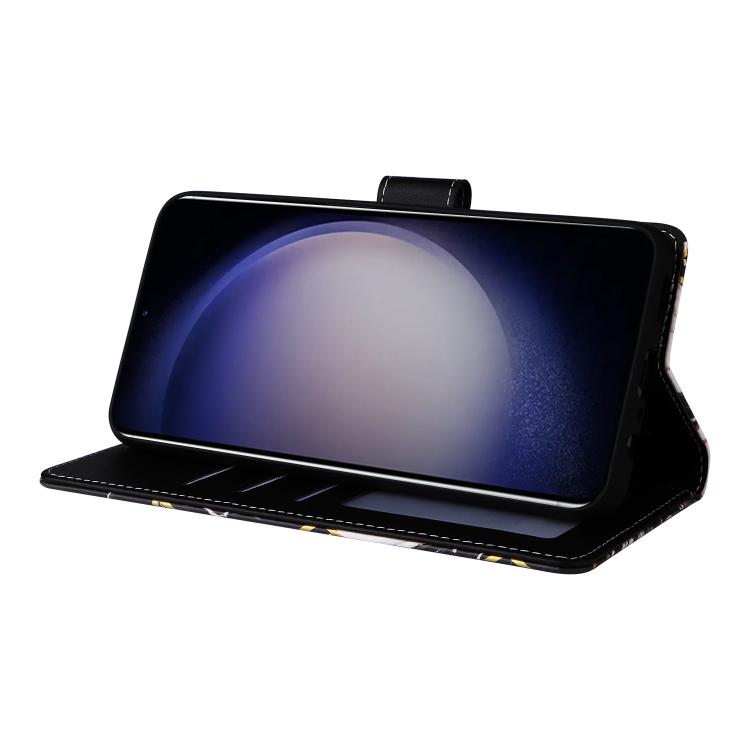 Custodia in pelle con cuciture effetto marmo per Samsung Galaxy S26+ 5G e