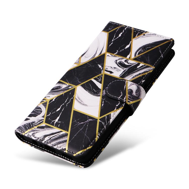 Custodia in pelle con cuciture effetto marmo per Samsung Galaxy S26+ 5G e