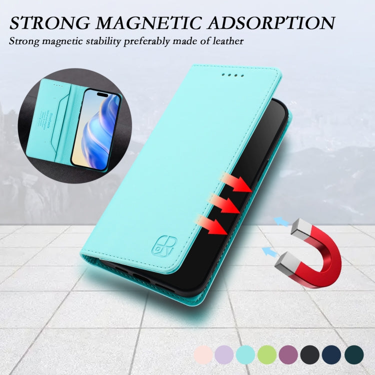 RC01 Custodia per telefono in pelle RFID con ventosa magnetica a doppia piega, For iPhone 11 Pro Max, For iPhone 11, For iPhone 11 Pro