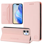 RC01 Custodia per telefono in pelle RFID con ventosa magnetica a doppia piega, For iPhone 11 Pro Max, For iPhone 11, For iPhone 11 Pro