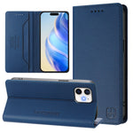 RC01 Custodia per telefono in pelle RFID con ventosa magnetica a doppia piega, For iPhone 11 Pro Max, For iPhone 11, For iPhone 11 Pro