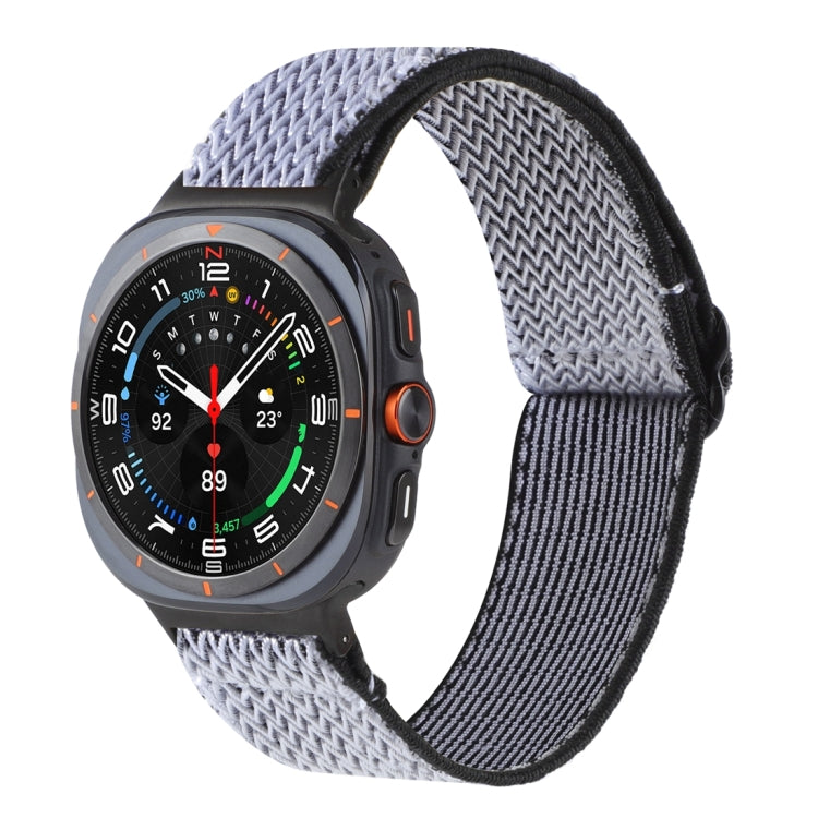 Cinturino per orologio in nylon intrecciato con motivo a onde, For Samsung Galaxy Watch Ultra 47mm / Ultra 2025