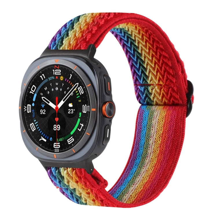 Cinturino per orologio in nylon intrecciato con motivo a onde, For Samsung Galaxy Watch Ultra 47mm / Ultra 2025