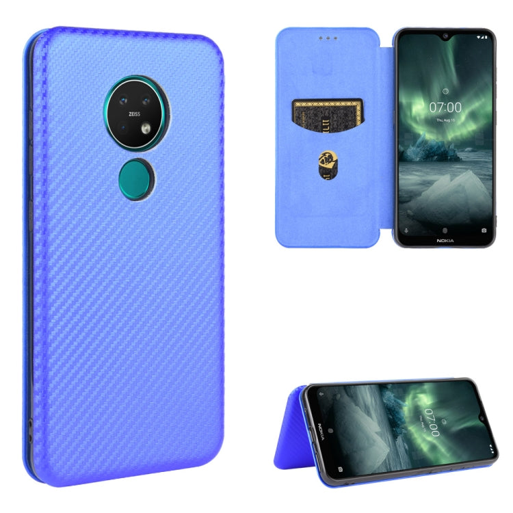 Custodia flip orizzontale in fibra di carbonio con slot per schede per Nokia