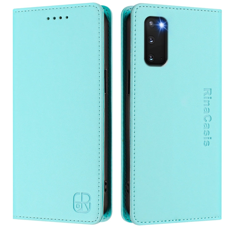 Custodia in pelle RFID con ventosa magnetica per Galaxy S20 e S20+