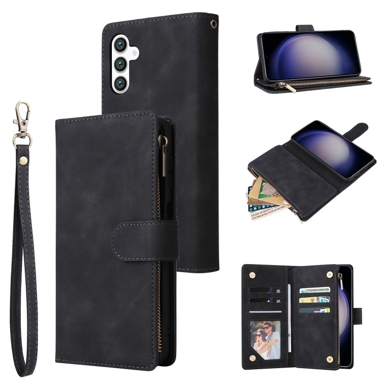 Portafoglio multifunzionale con cerniera smerigliata in pelle per telefono, For Galaxy S25 FE 5G, For Galaxy S25 Edge 5G, For Galaxy S25 5G, For Galaxy S25+ 5G