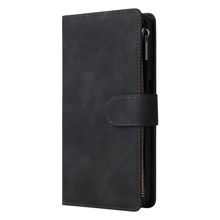Portafoglio multifunzionale con cerniera smerigliata in pelle per telefono, For Galaxy S25 FE 5G, For Galaxy S25 Edge 5G, For Galaxy S25 5G, For Galaxy S25+ 5G
