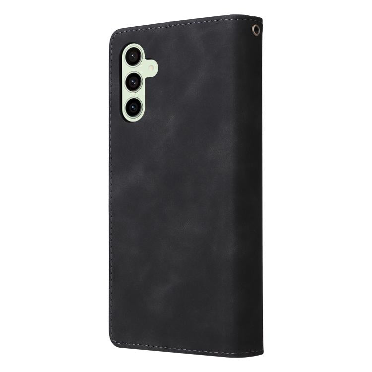Portafoglio multifunzionale con cerniera smerigliata in pelle per telefono, For Galaxy S25 FE 5G, For Galaxy S25 Edge 5G, For Galaxy S25 5G, For Galaxy S25+ 5G