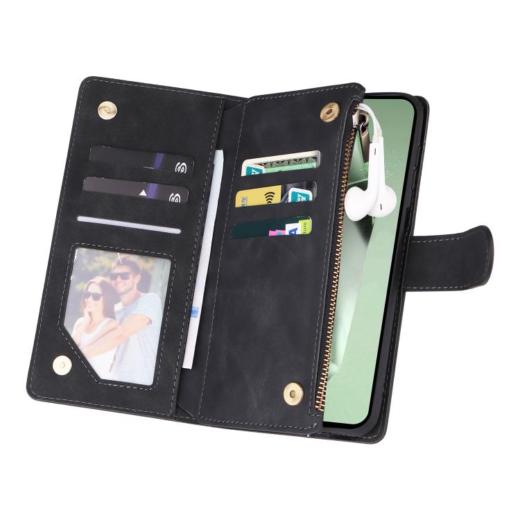 Portafoglio multifunzionale con cerniera smerigliata in pelle per telefono, For Galaxy S25 FE 5G, For Galaxy S25 Edge 5G, For Galaxy S25 5G, For Galaxy S25+ 5G