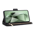 Portafoglio multifunzionale con cerniera smerigliata in pelle per telefono, For Galaxy S25 FE 5G, For Galaxy S25 Edge 5G, For Galaxy S25 5G, For Galaxy S25+ 5G