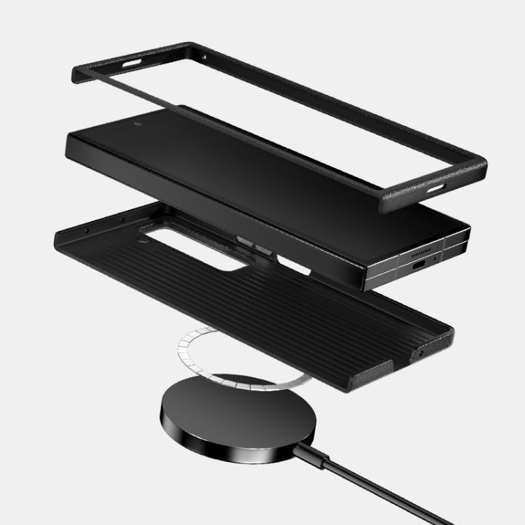 Custodia MagSafe in fibra di carbonio micro rilievo per Samsung Galaxy Z Fold