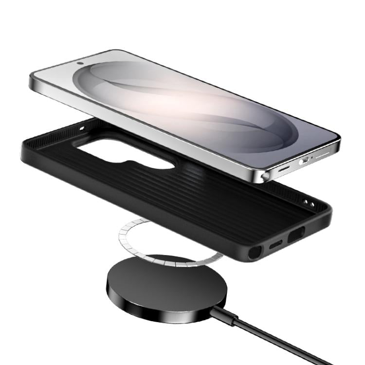 Custodia MagSafe in fibra di carbonio microrilievo per Samsung Galaxy S25 e S26