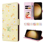Custodia pelle RFID con pittura abbronzante per Galaxy S26 FE S25 FE S25 S25+ 5G