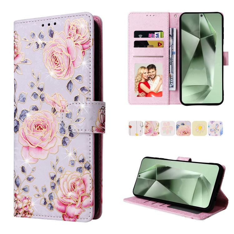 Custodia pelle RFID con pittura abbronzante per Galaxy S26 FE S25 FE S25 S25+ 5G