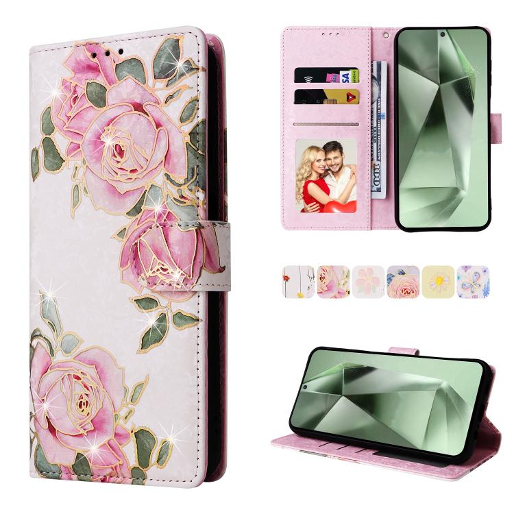 Custodia pelle RFID con pittura abbronzante per Galaxy S26 FE S25 FE S25 S25+ 5G