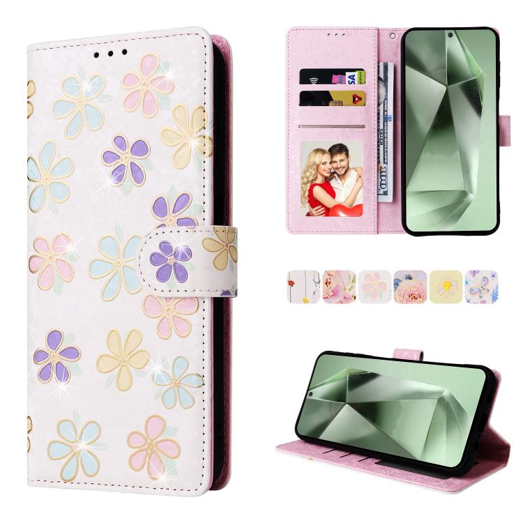 Custodia pelle RFID con pittura abbronzante per Galaxy S26 FE S25 FE S25 S25+ 5G