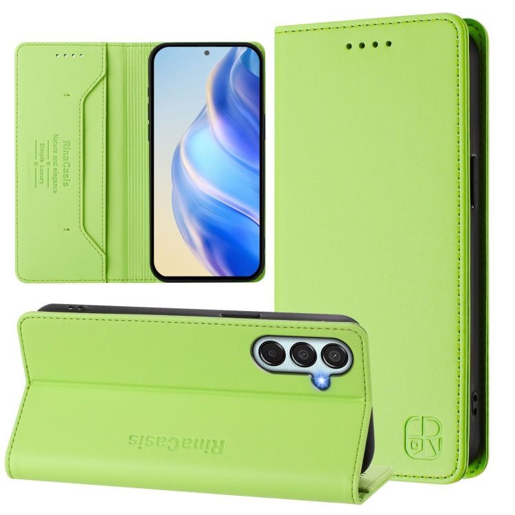 Custodia in pelle RFID con ventosa magnetica per Samsung Galaxy M16 F16 M06 M35