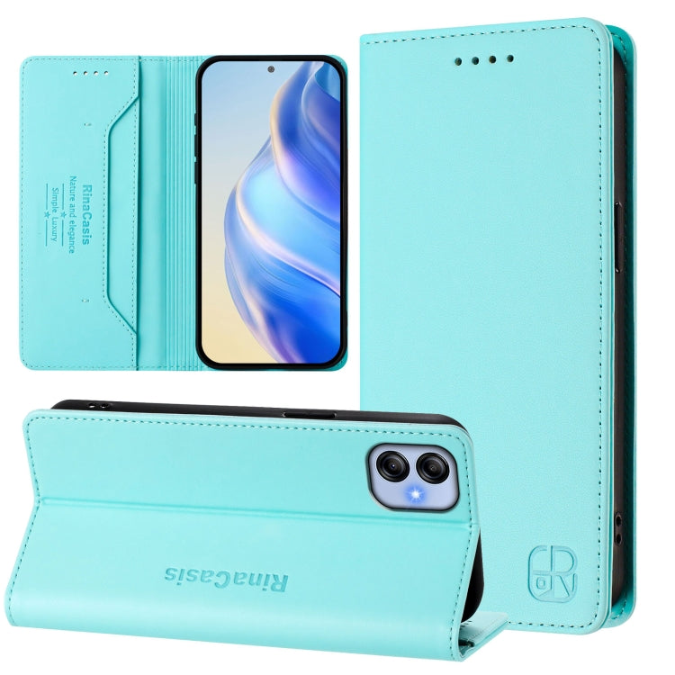 Custodia in pelle RFID con ventosa magnetica per Samsung Galaxy A04e 4G, A14 5G