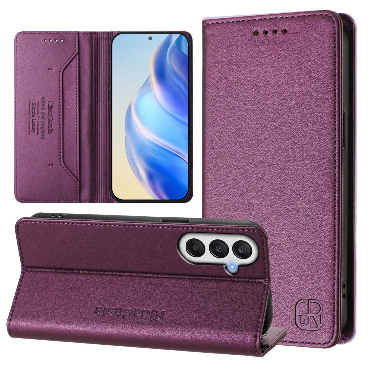 Custodia in pelle RFID con ventosa magnetica per Samsung Galaxy A05 4G, A05s 4G