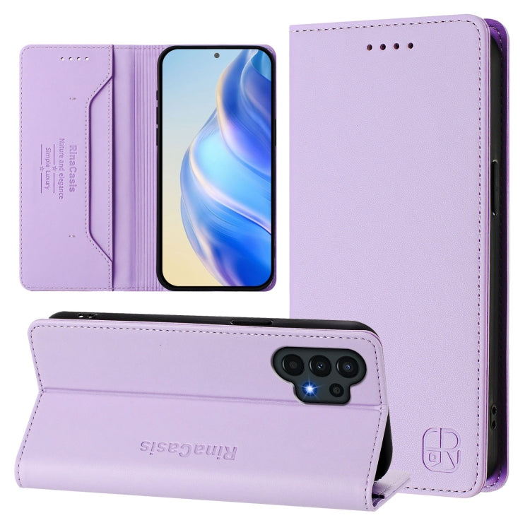 Custodia in pelle RFID con ventosa magnetica per Samsung Galaxy A54, A13 e A22