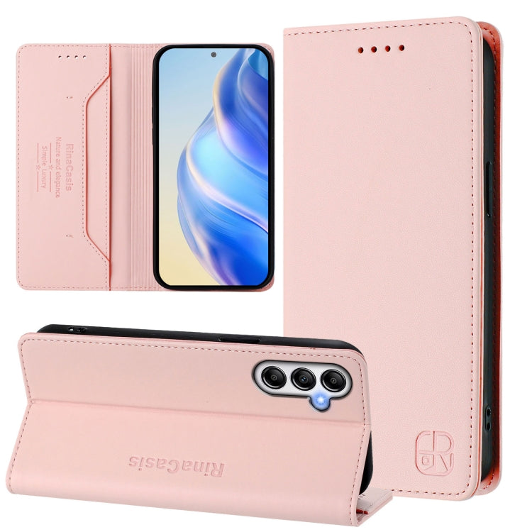 Custodia in pelle RFID con ventosa magnetica per Samsung Galaxy A04e 4G, A14 5G