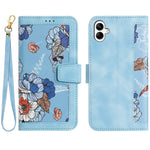 Custodia in pelle con motivo floreale e cordino per Samsung Galaxy A26 5G, A36
