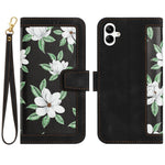Custodia in pelle con motivo floreale e cordino per Samsung Galaxy A26 5G, A36