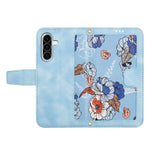 Custodia in pelle con motivo floreale e cordino per Samsung Galaxy A26 5G, A36