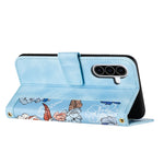 Custodia in pelle con motivo floreale e cordino per Samsung Galaxy A26 5G, A36