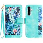 Custodia in pelle con motivo floreale e cordino per Samsung Galaxy A26 5G, A36