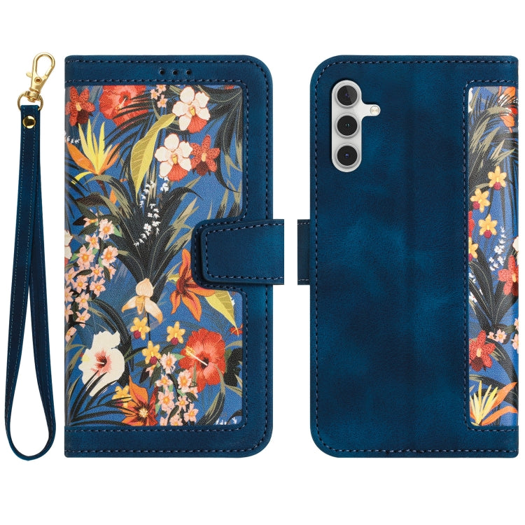 Custodia per telefono in pelle con motivo floreale e cordino, For Samsung Galaxy S25 Ultra 5G, For Samsung Galaxy S24 FE 5G, For Samsung Galaxy S24 Ultra 5G, For Samsung Galaxy S24+ 5G