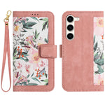 Custodia per telefono in pelle con motivo floreale e cordino, For Samsung Galaxy S24 5G, For Samsung Galaxy S23 FE 5G, For Samsung Galaxy S23 Ultra 5G, For Samsung Galaxy S23+ 5G