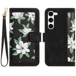 Custodia per telefono in pelle con motivo floreale e cordino, For Samsung Galaxy S24 5G, For Samsung Galaxy S23 FE 5G, For Samsung Galaxy S23 Ultra 5G, For Samsung Galaxy S23+ 5G