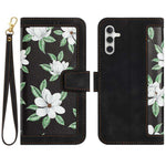 Custodia in pelle con motivo floreale e cordino per Samsung Galaxy S26 FE, S25