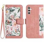 Custodia in pelle con motivo floreale e cordino per Samsung Galaxy S26 FE, S25