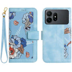 Custodia in pelle con motivo floreale e cordino per Samsung Galaxy S26 FE, S25