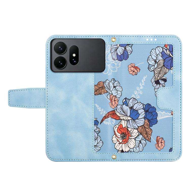 Custodia in pelle con motivo floreale e cordino per Samsung Galaxy S26 FE, S25