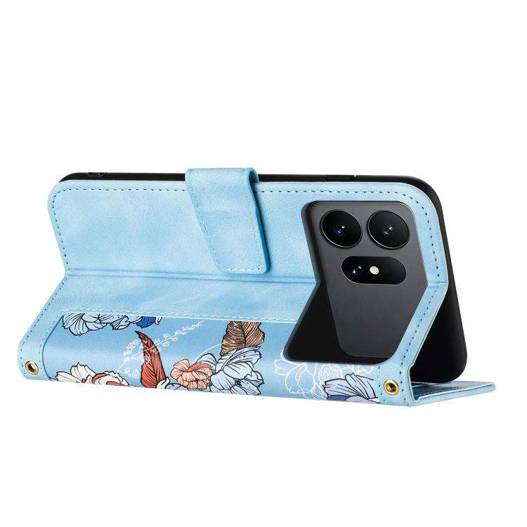 Custodia in pelle con motivo floreale e cordino per Samsung Galaxy S26 FE, S25